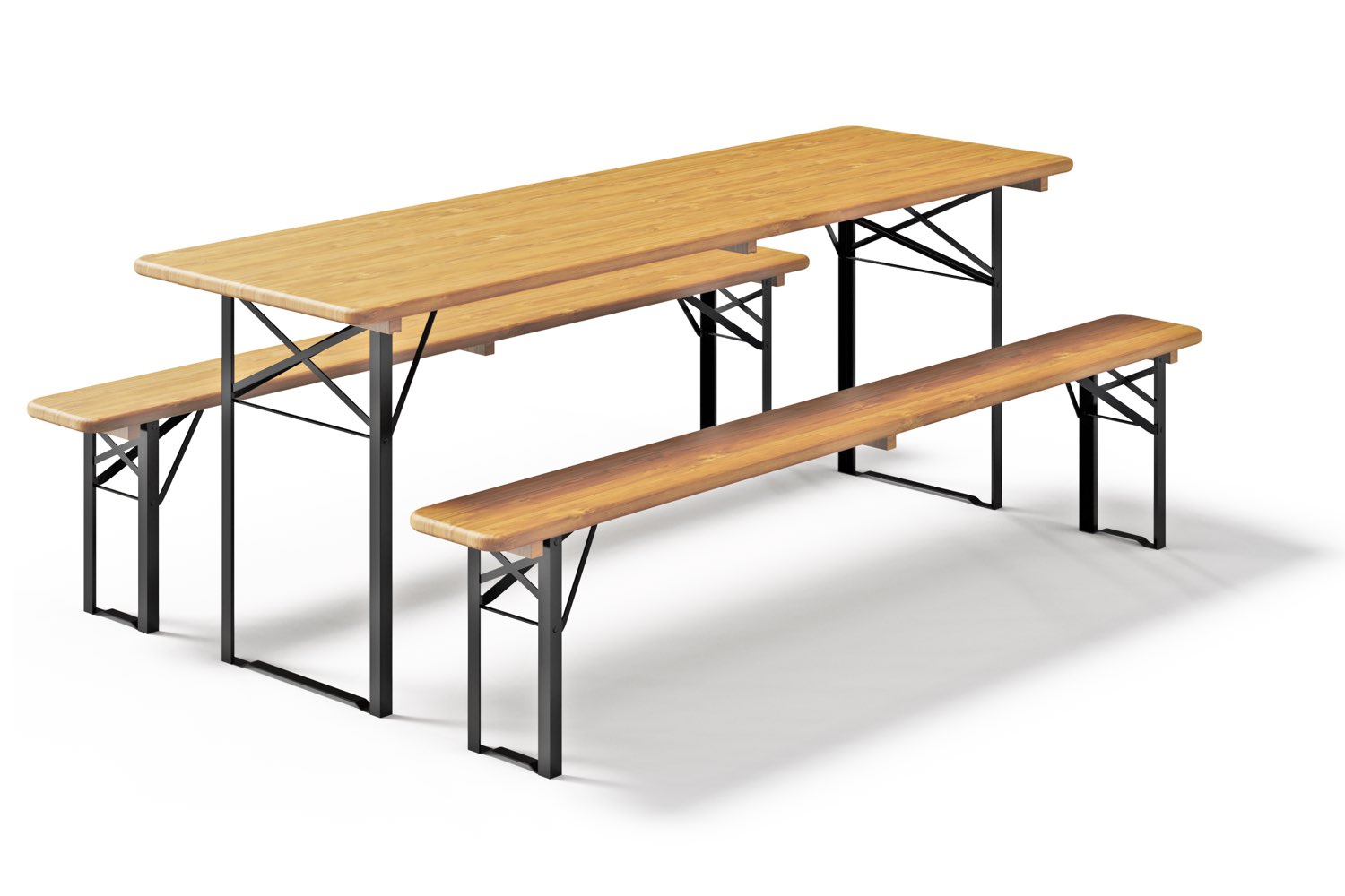 Biertafel en banken 220 x 70