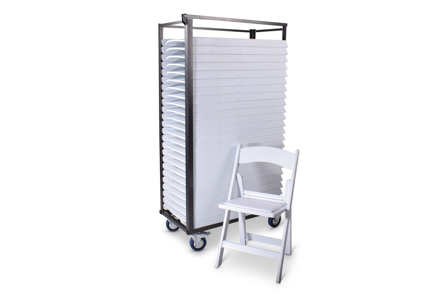 Supercombi | 26x Wedding chair Wit + Trolley