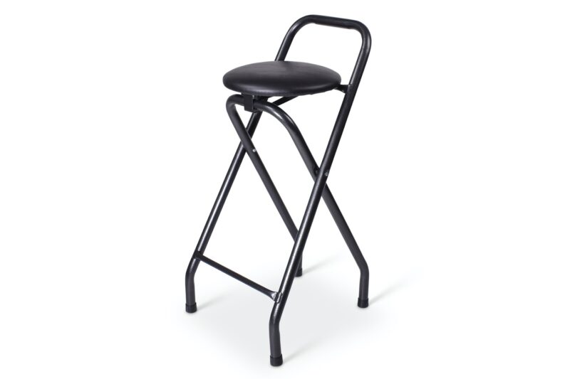 Inklapbare barkruk Hamerslag | Zwarte zitting