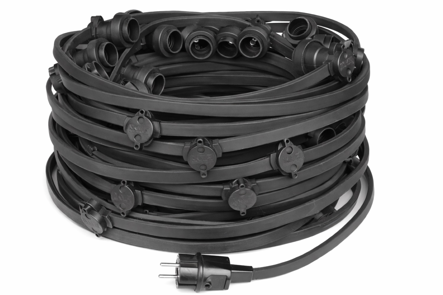 Prikkabel 90 meter | 90 of 180 fittingen | Zwart