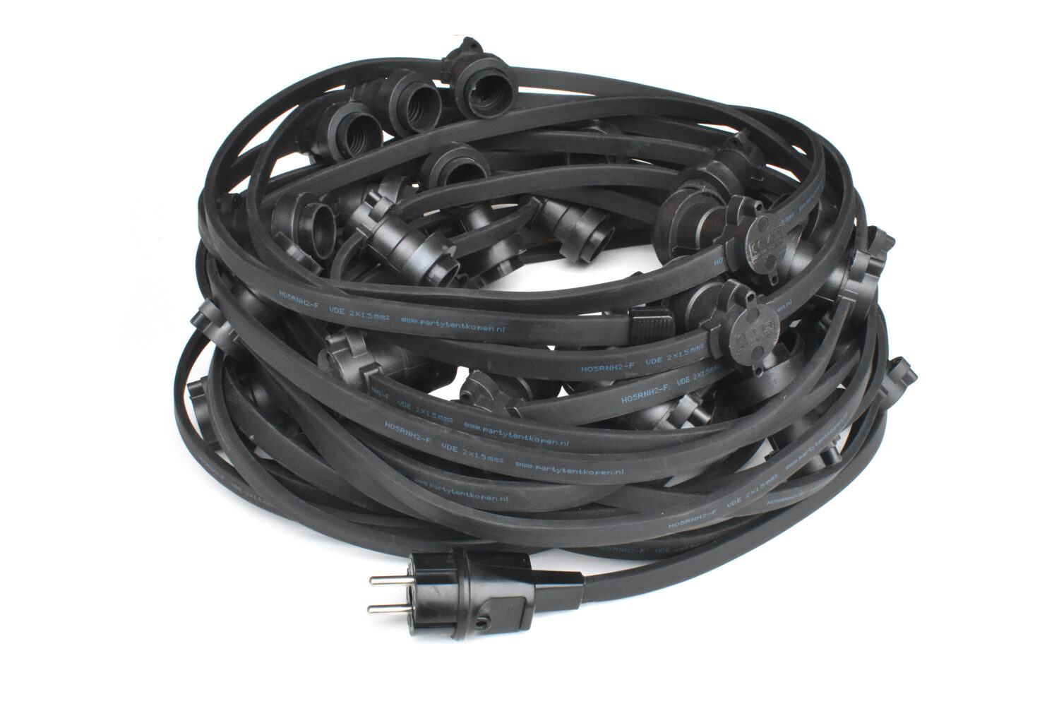 Prikkabel 30 meter | 30 of 60 fittingen | Zwart