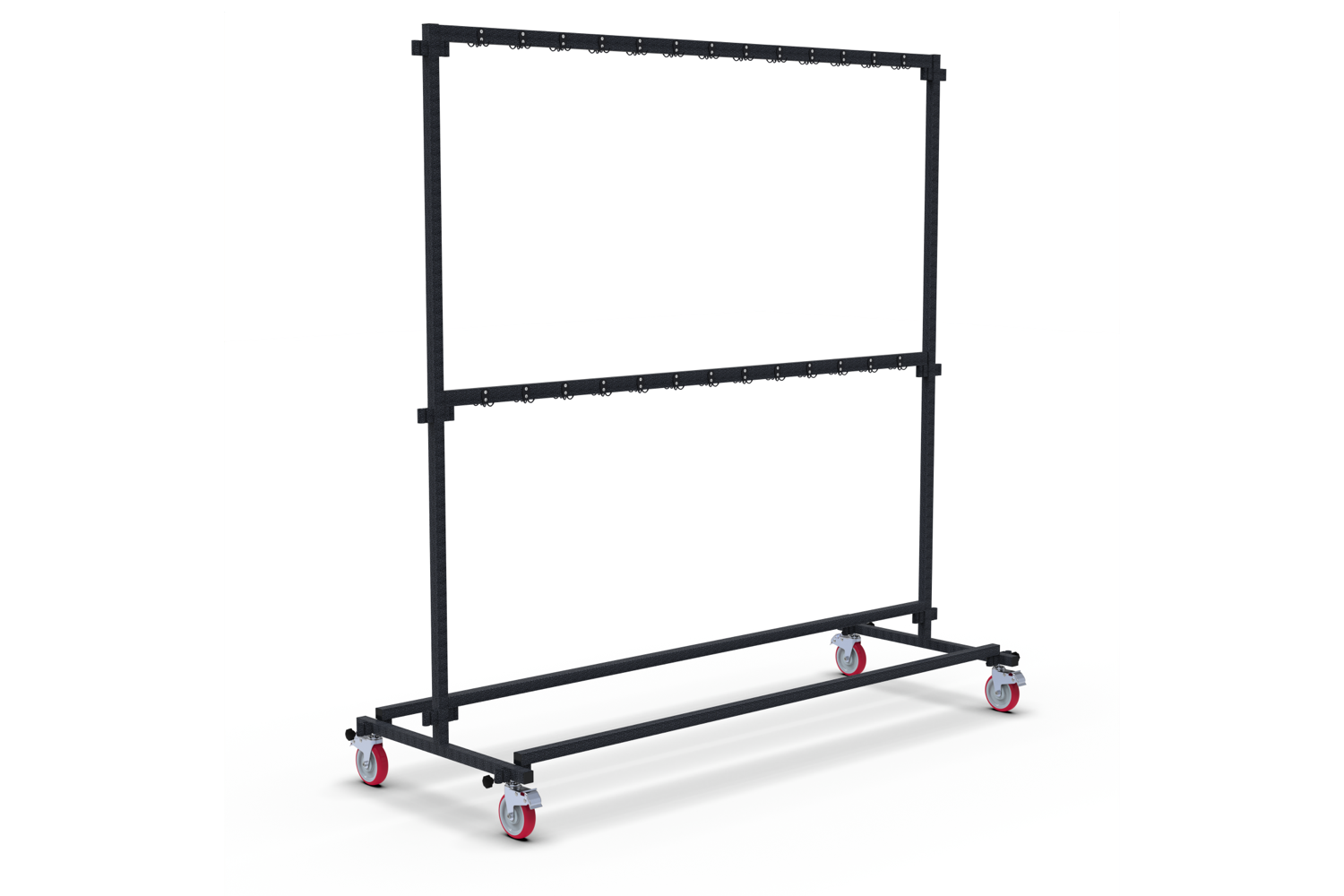 Kapstok met wielen - 2m met 104 haakjes | Garderoberek