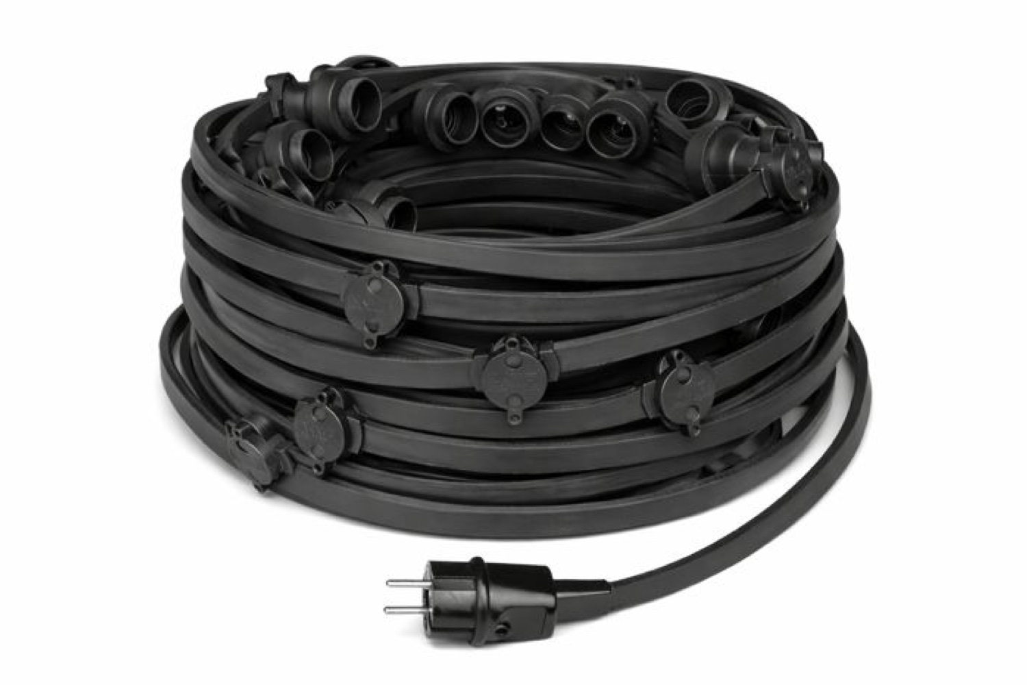 Prikkabel 40 meter | 40 of 80 fittingen | Zwart