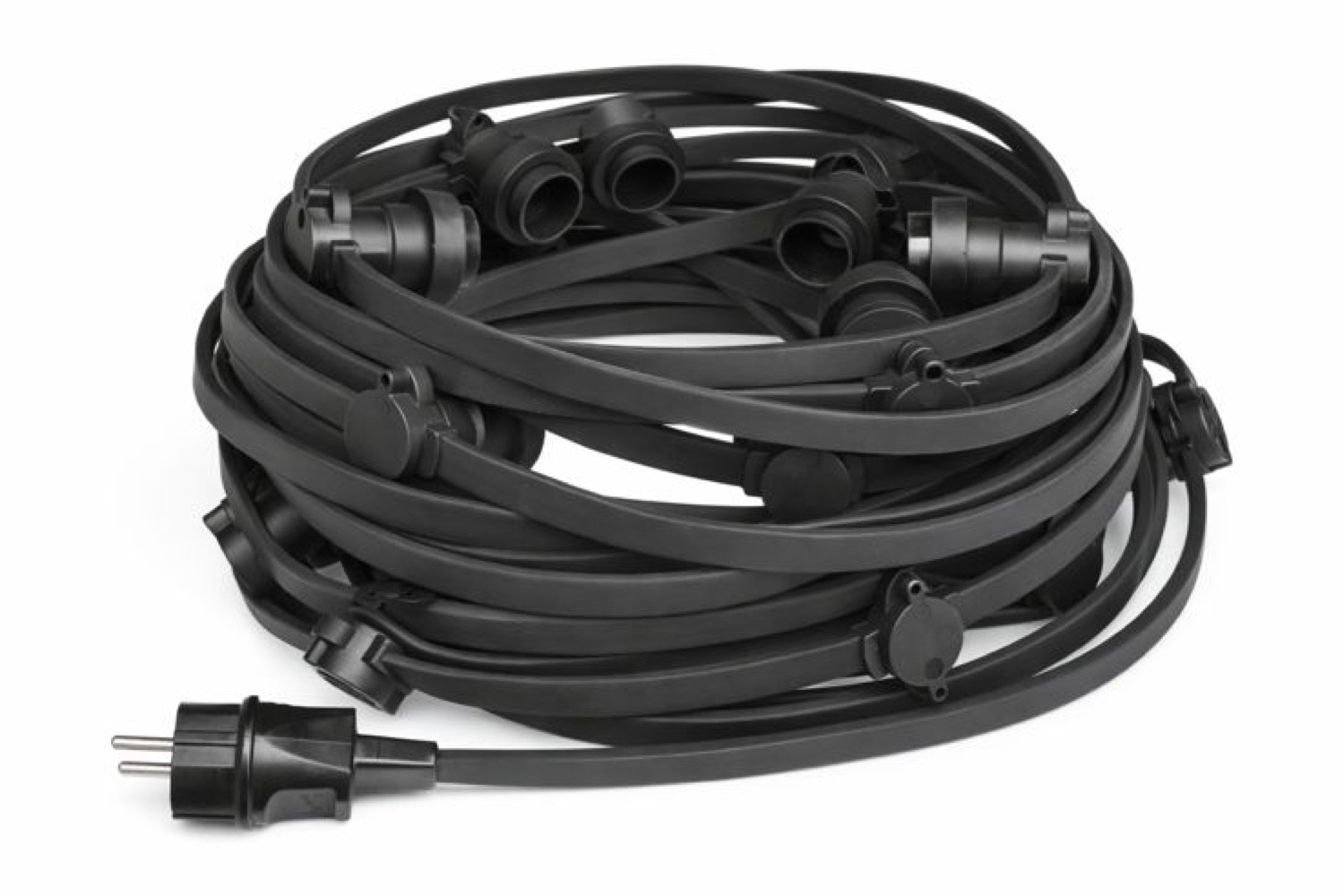 Prikkabel 20 meter | 20 of 40 fittingen | Zwart