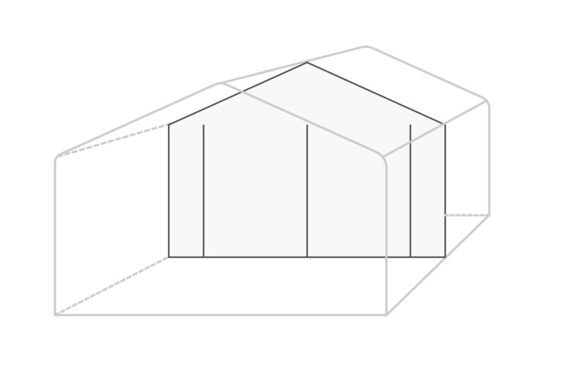 Tussenwand 3 meter PVC 550 grams m2