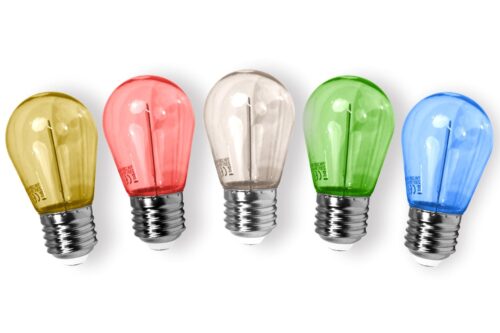 Set van 5 kleuren | Filament led lamp | 1 watt
