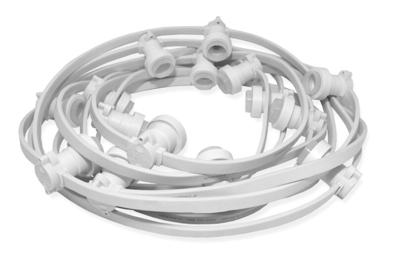 Prikkabel op maat! - gemonteerd | Wit