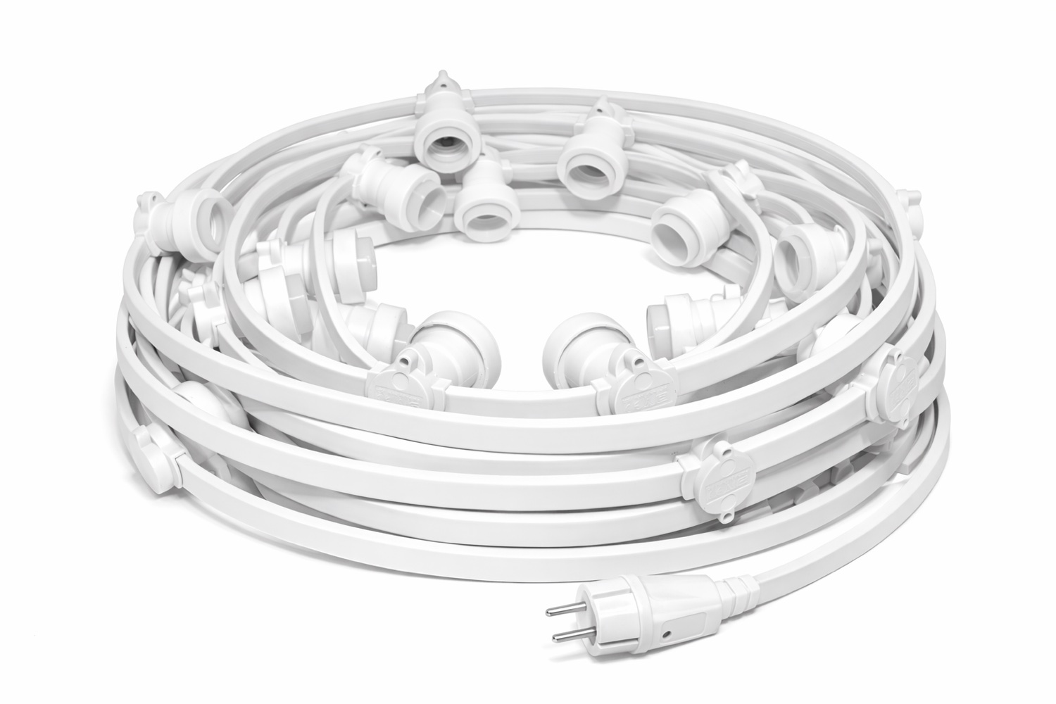 Prikkabel op maat! - gemonteerd | Wit