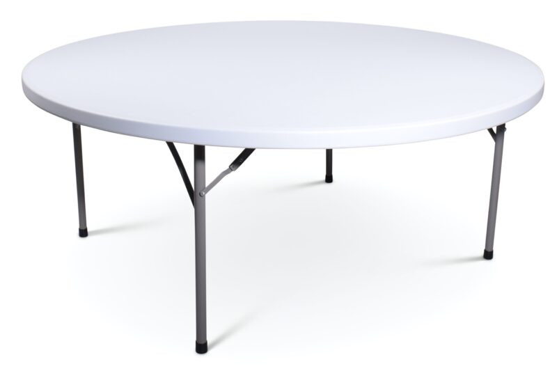Klaptafel rond 180cm | Lichtgrijs