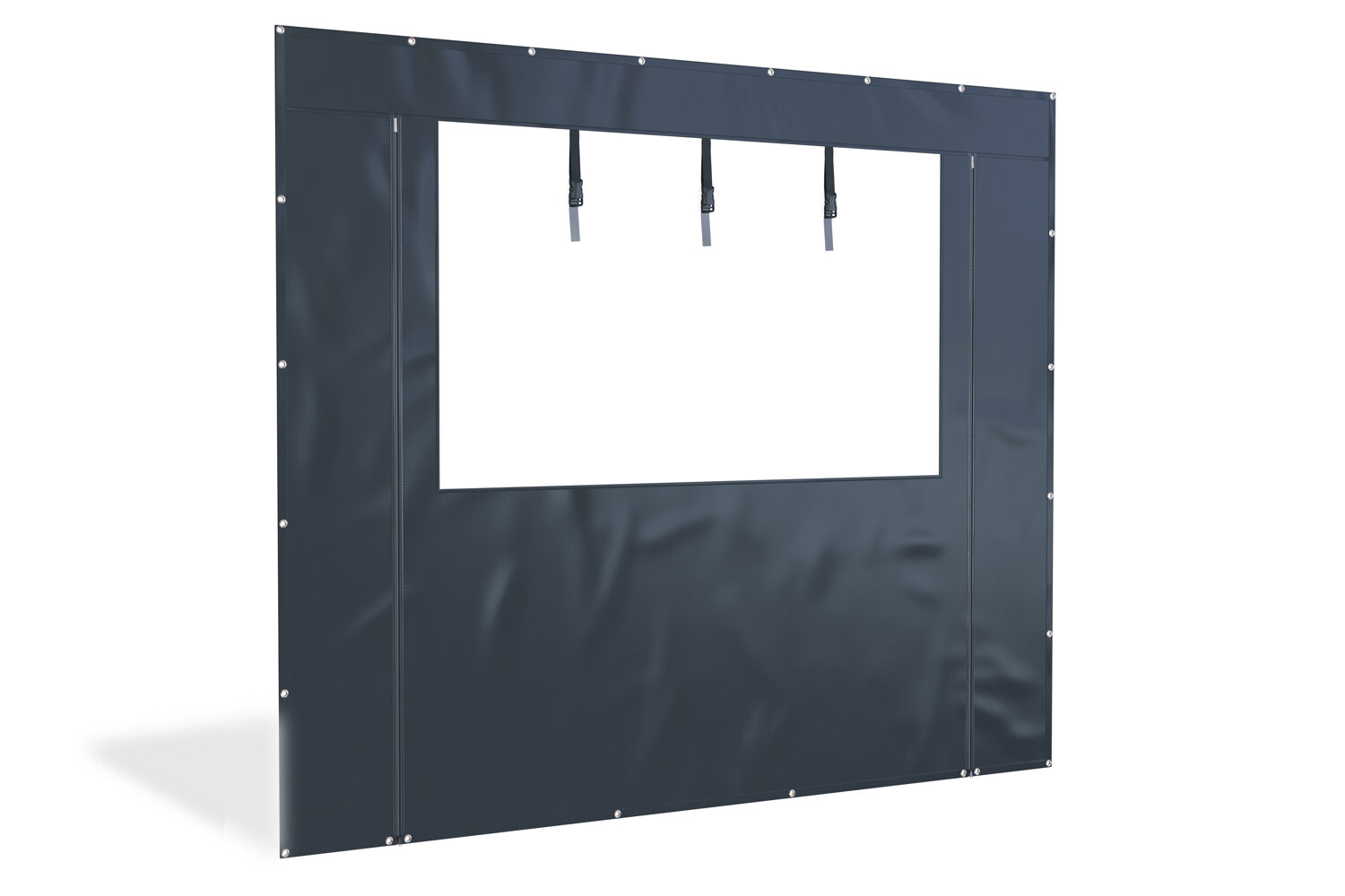 Overkapping zijwand PVC met raam en ritsen | 3 meter breed |  250cm hoog