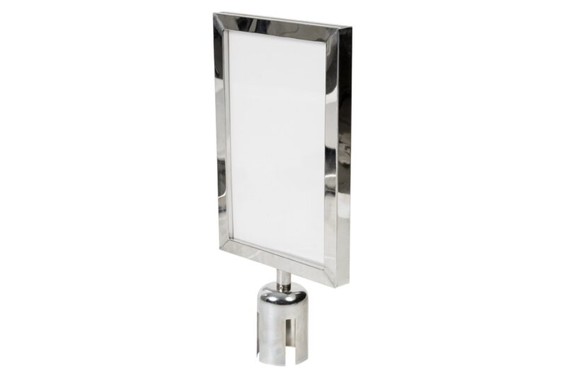 A4 houder voor Afzetpaal | RVS