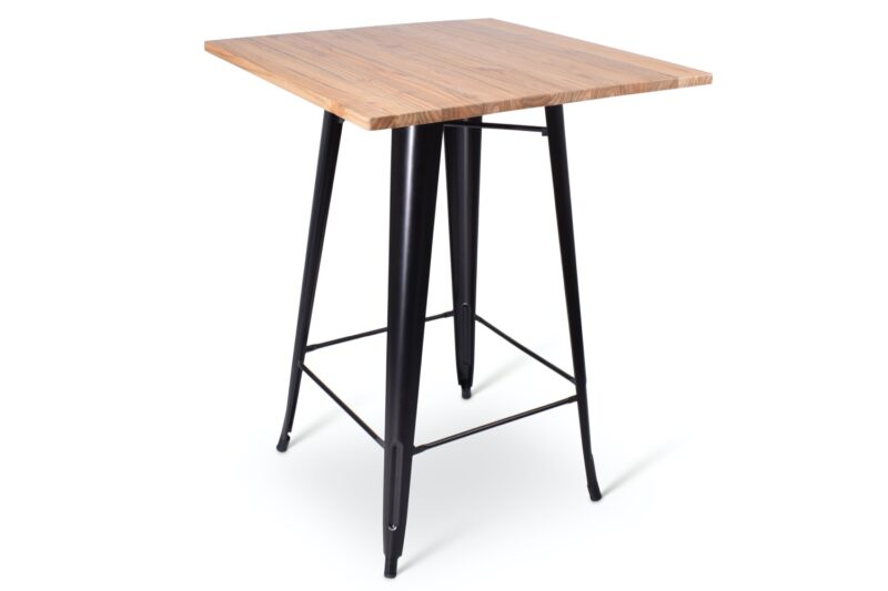 Metalen statafel - Zwart | 80x80cm | Hamburg