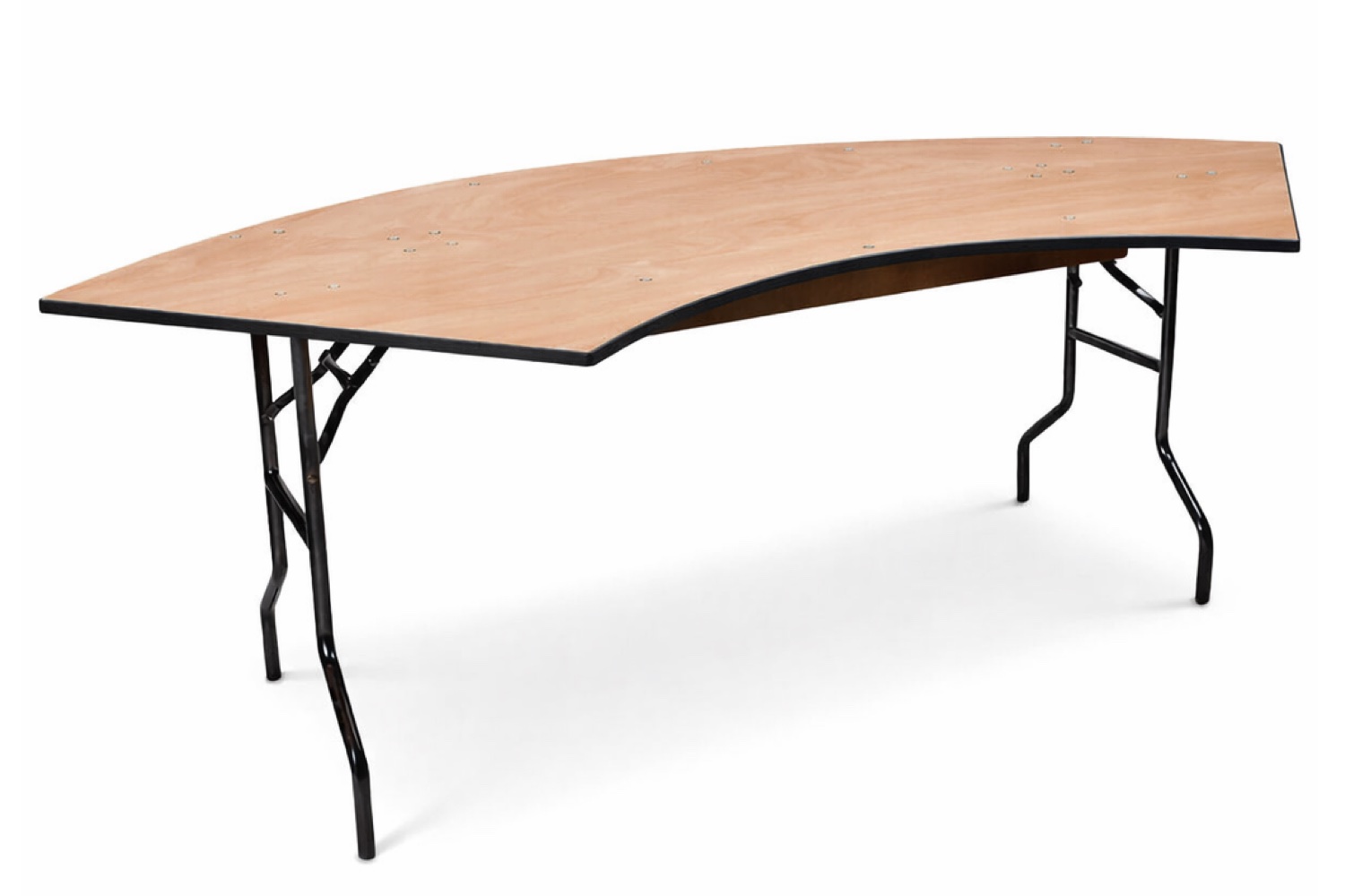 Kwartronde klaptafel 152/239cm | houten blad