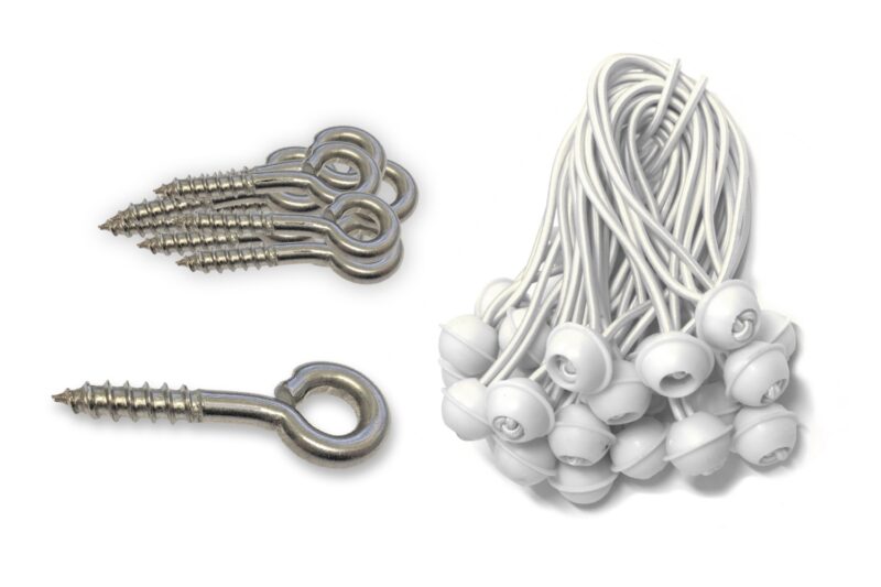 Schroefogen + Elastieken | set 25 stuks