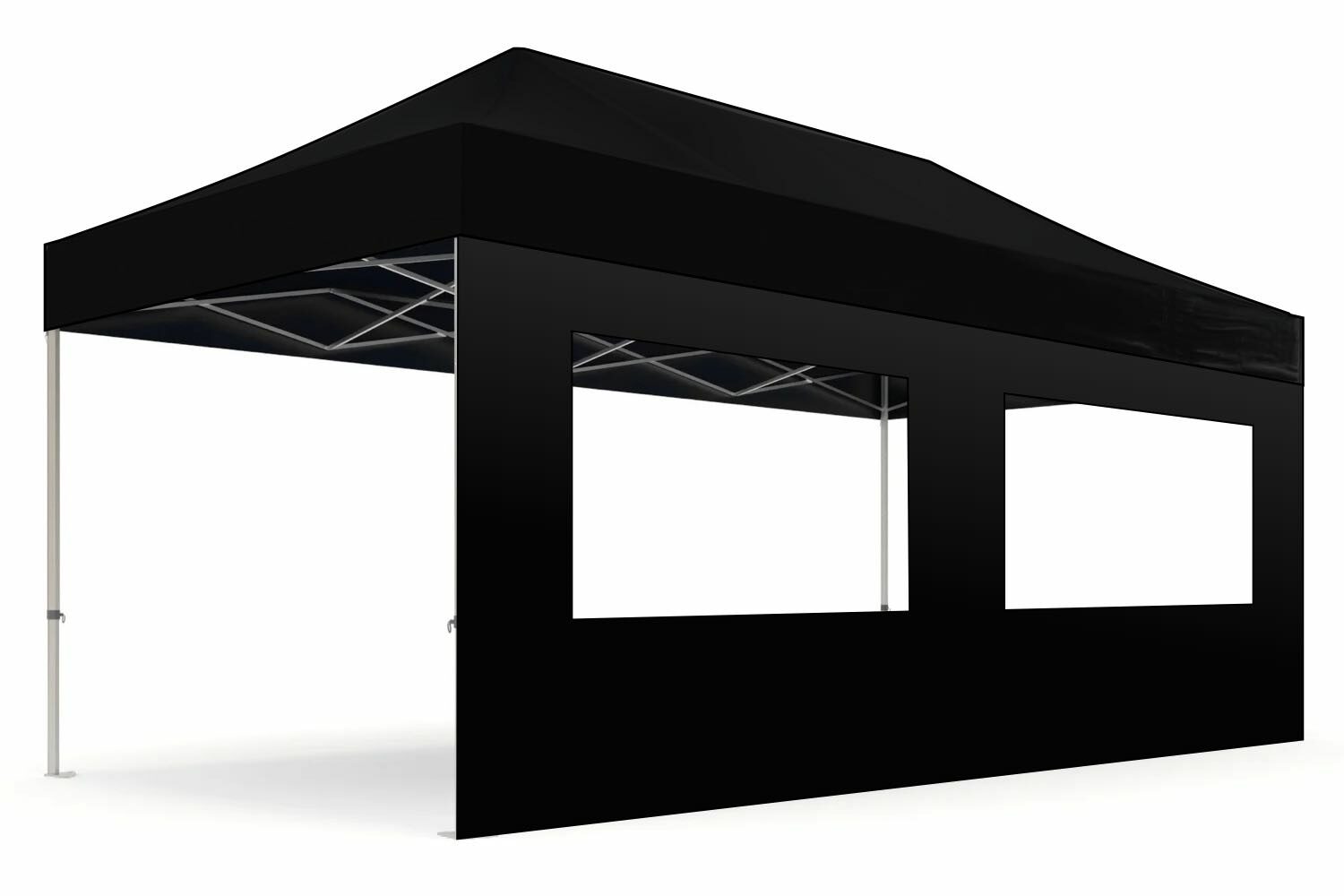 Zijwand 6m raam – Easy up | PVC gecoat polyester - 4x6