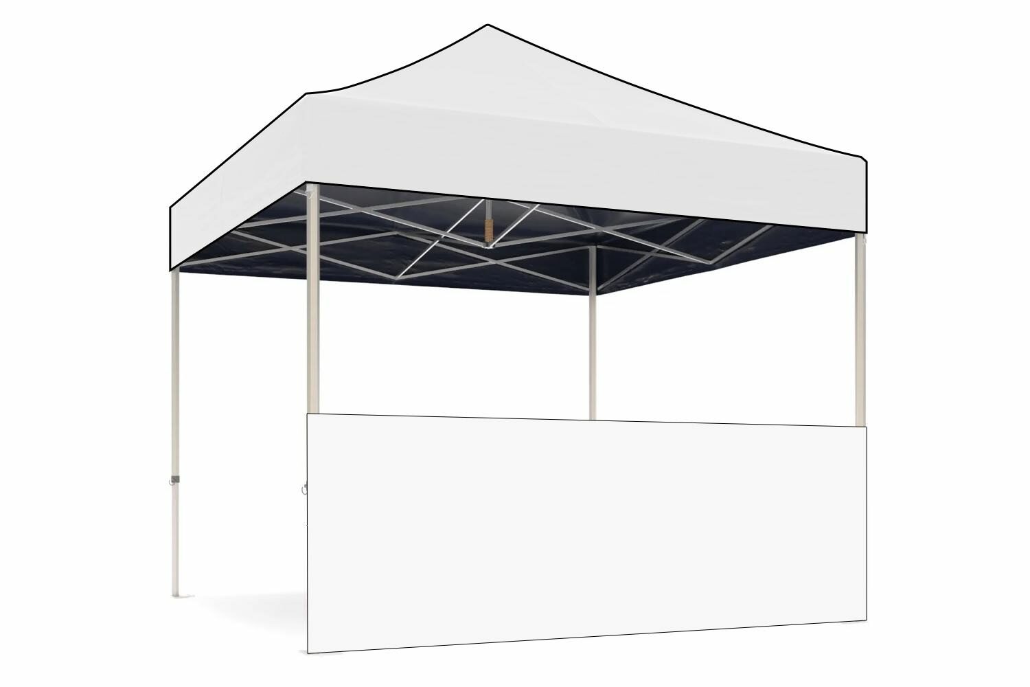 Halve zijwand 4m – Easy up | Heavy duty PVC