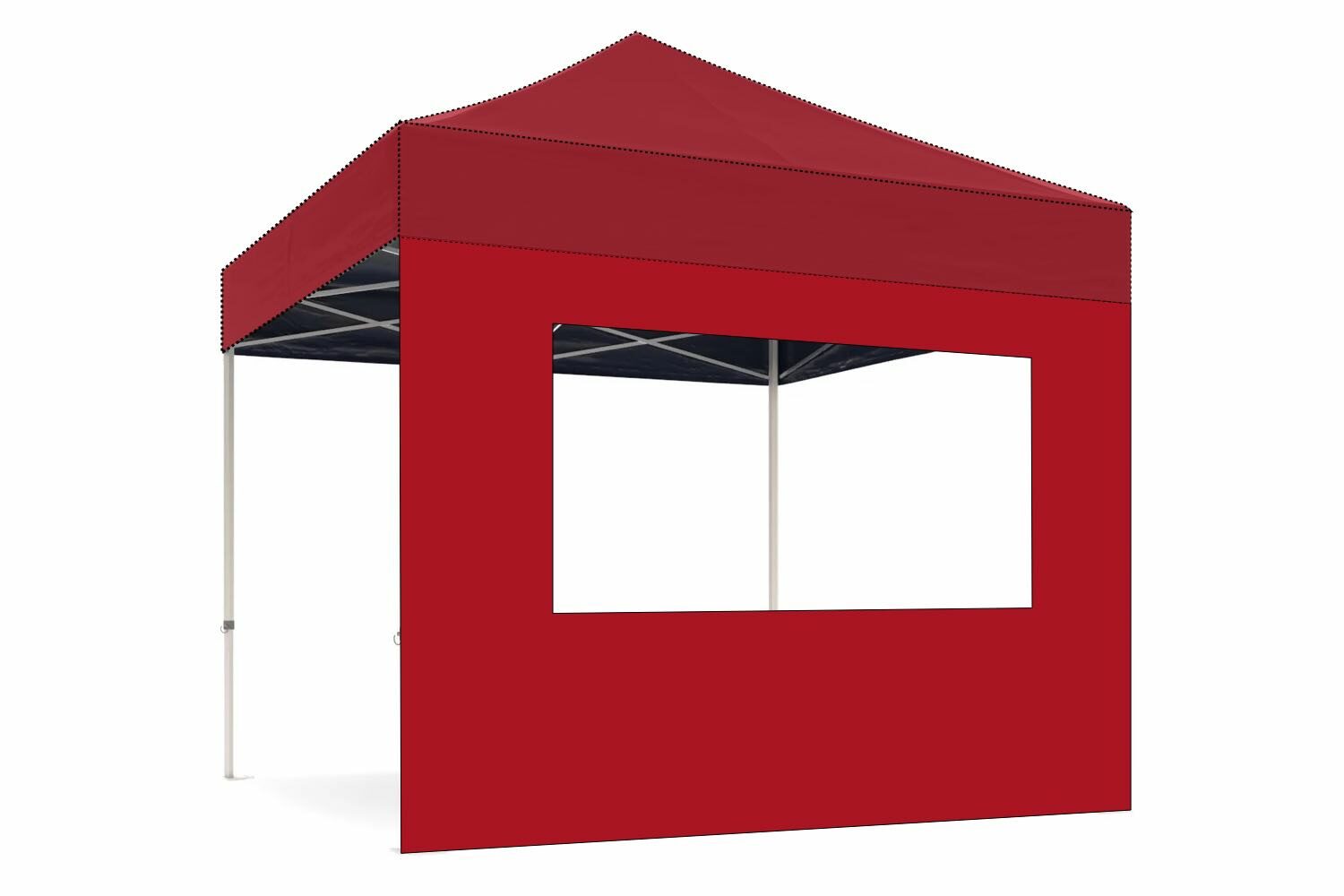 Zijwand 4m raam – Easy up | PVC gecoat polyester