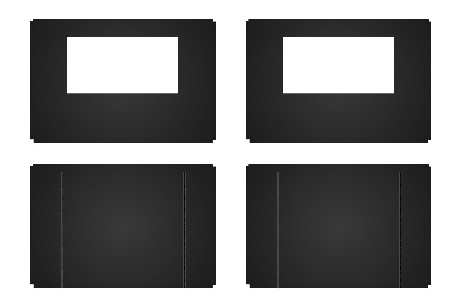 Zijwandenset | Easy up 2x2m  | PVC gecoat polyester