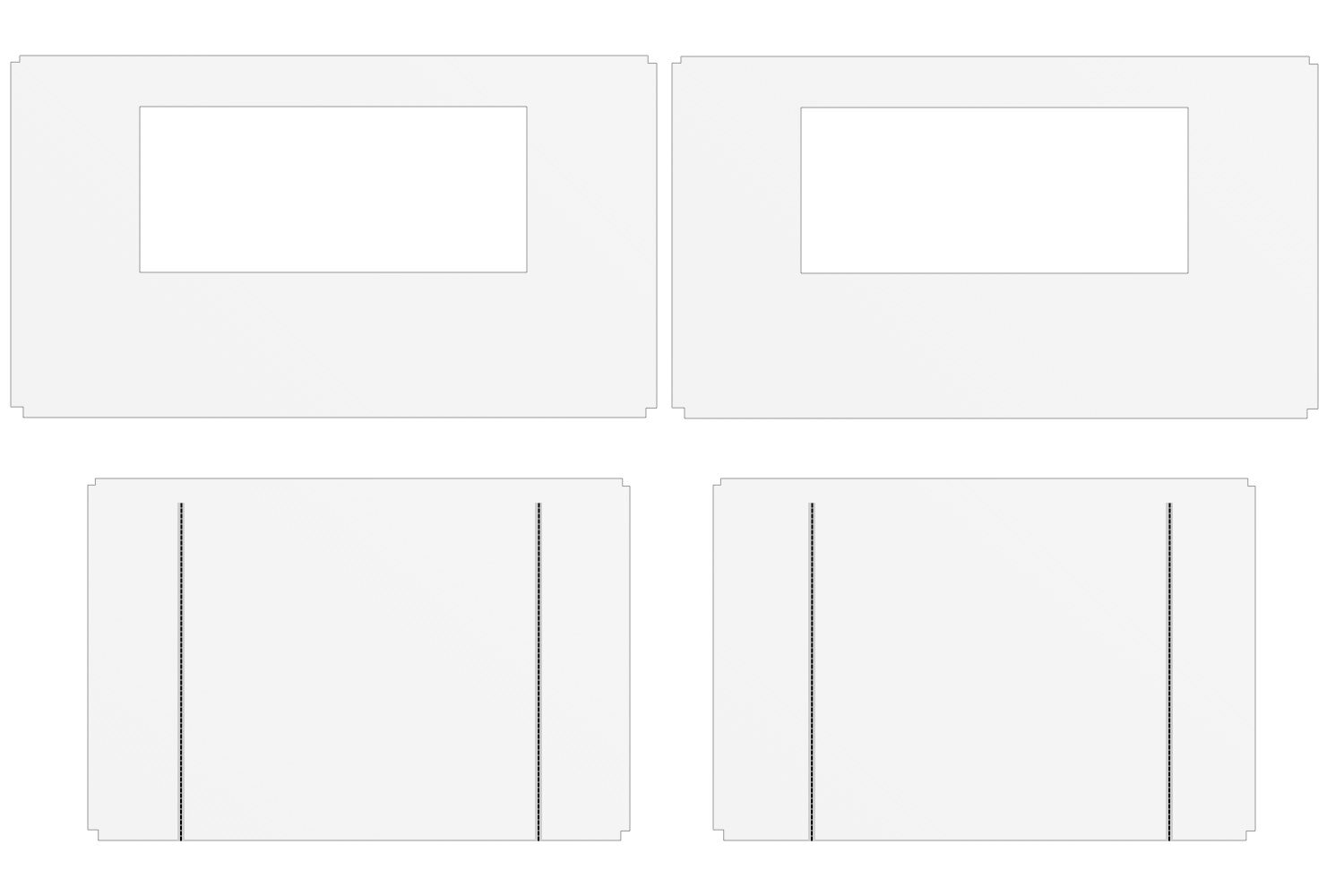 Zijwandenset | Easy up 3x4,5m | Heavy duty PVC
