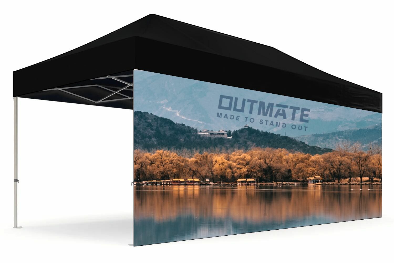 Zijwand 6m gesloten – Easy up | PVC gecoat polyester - 4x6