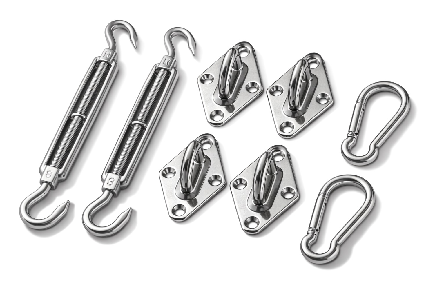 Bevestigingset voor schaduwdoek