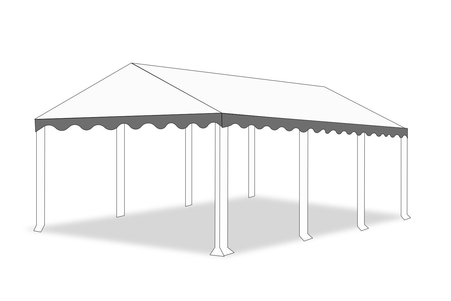 Partytent dakzeil 5x6 | PVC