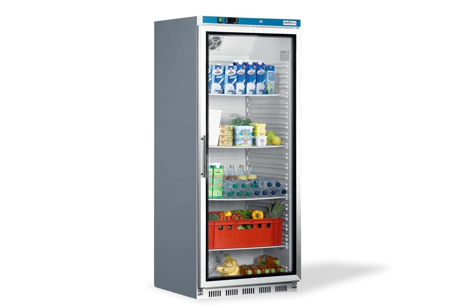 Koelkast RVS - Glasdeur | Staand model - Digitaal | Horeca koeling