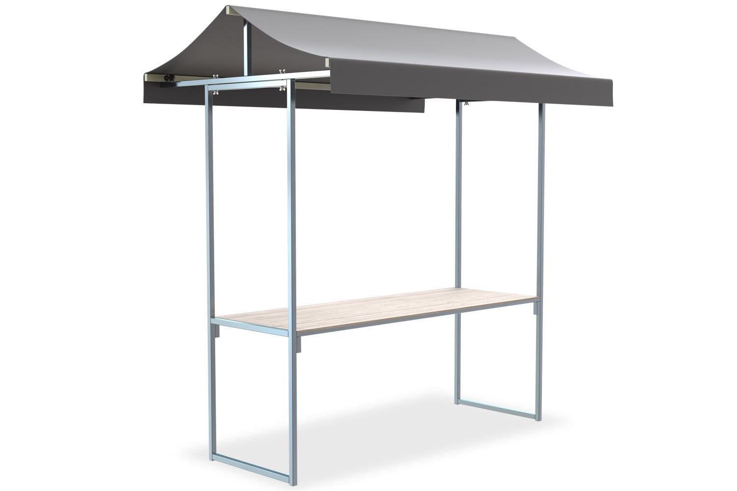 Marktkraam Professional | 2 meter | Gegalvaniseerd frame – Zonder kartelrand