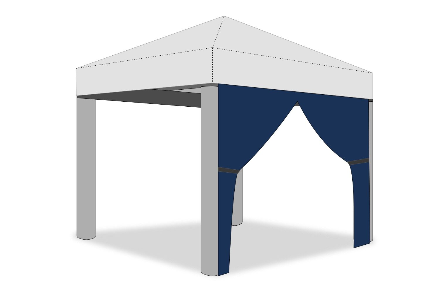 Zijwand met enkele rits | Airmate Theta