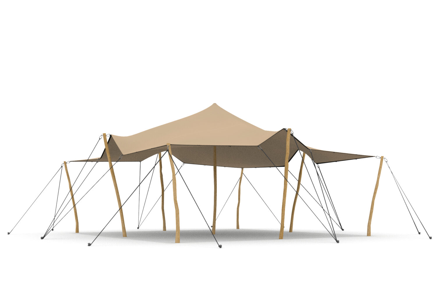 Stretchtent 6x6 meter | 750 gr/m² | MK4 'All weather' doek