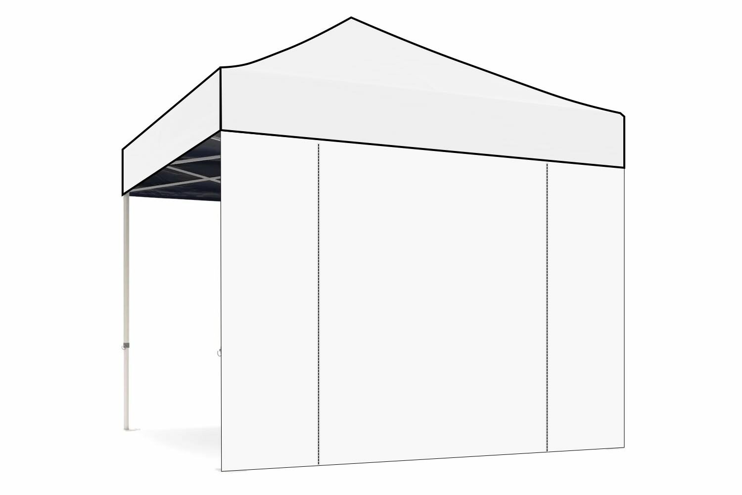 Zijwand 3m met deur – Easy up | Heavy duty PVC