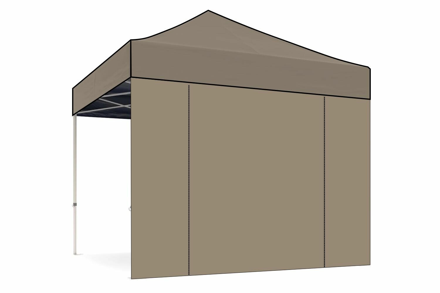 Zijwand 3m deur – Easy up | PVC gecoat polyester