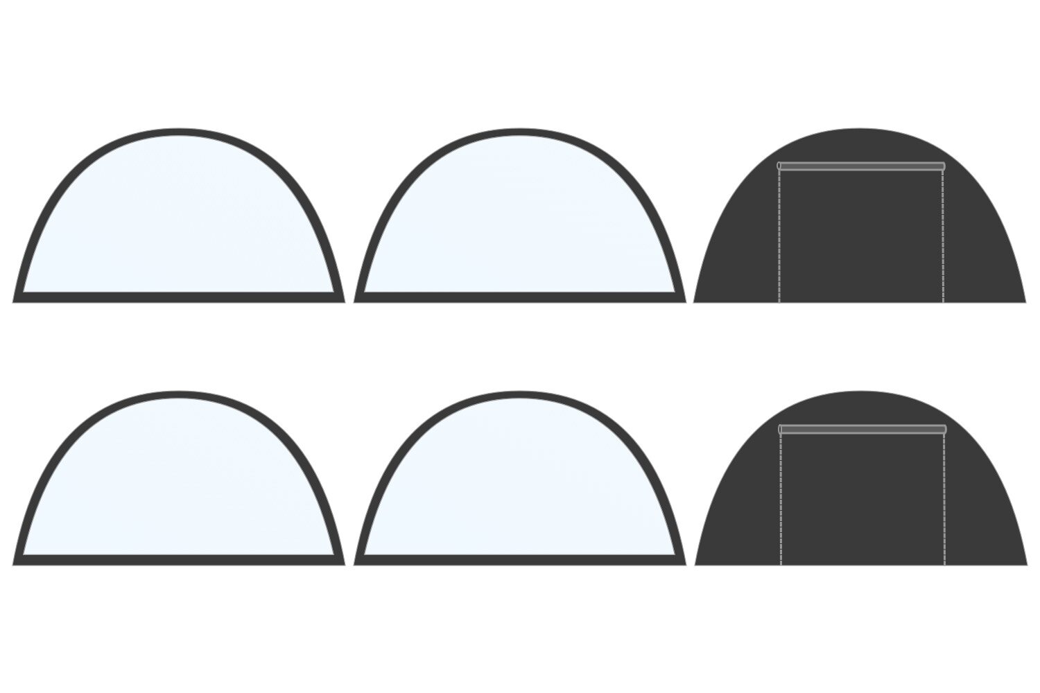 Zijwandenset | stertent 10m | Starmate Professional