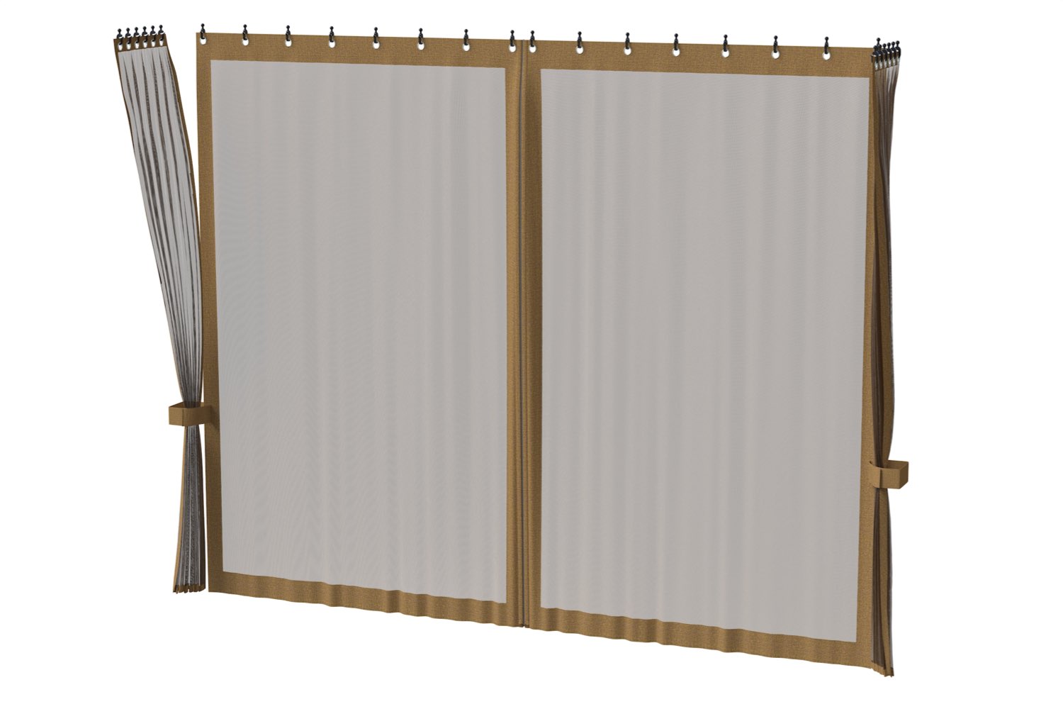 Mesh-zijwandenset voor tuinpaviljoen 3x3m | Skyshade