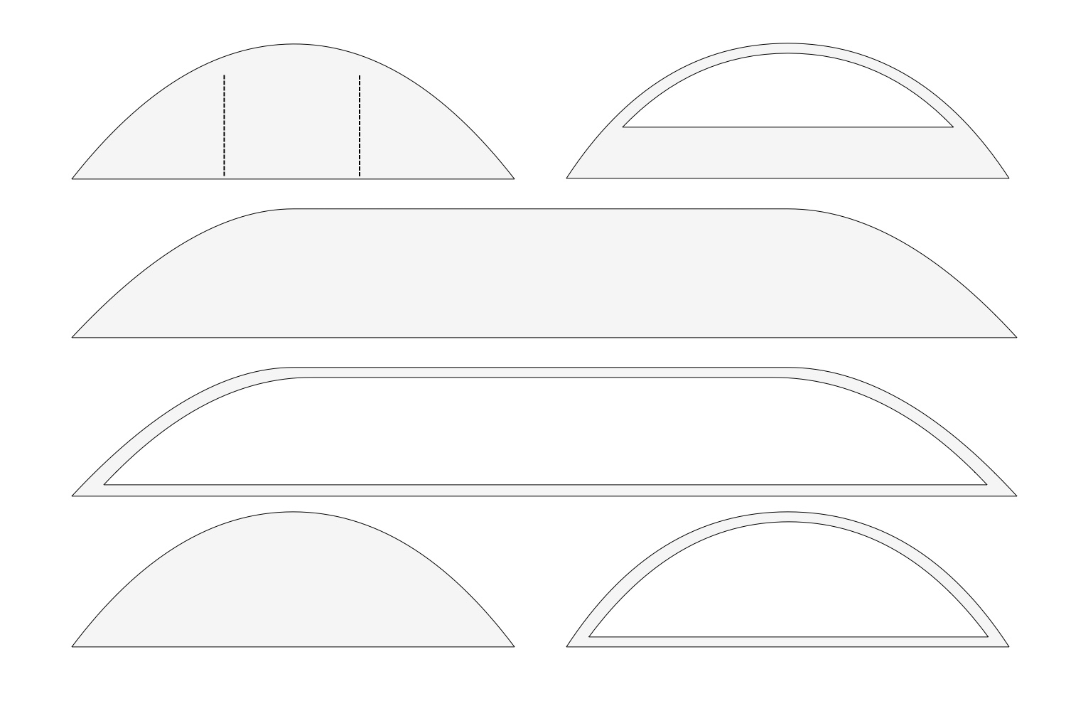 Zijwanden voor Stertent dubbelmast 12x19m